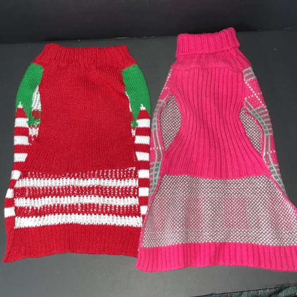 Christmas Lot X3 Dog Sweater Costume Holiday Puppy Pet Apparel S XS Puppy Coat - Picture 6 of 6